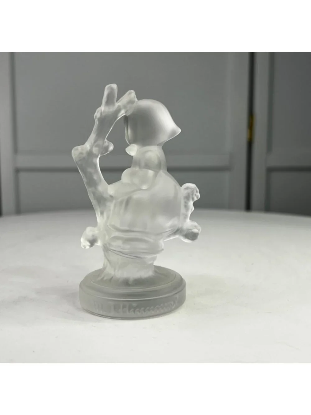 Vintage Goebel Hummel Apple Tree Girl Crystal Frosted Glass Figurine 1992